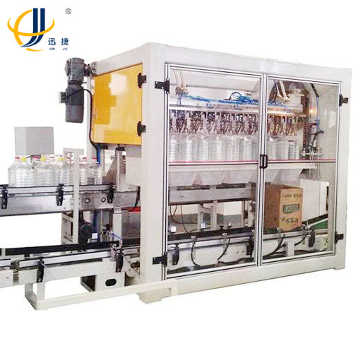 迅捷油桶自動(dòng)裝箱機(jī)做的這么不可思議！